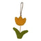 Blomma för upphängning, H 15,5cm, Gul