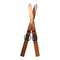 Wooden skis, H 60cm