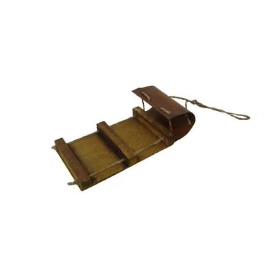 Släde, H13cm, Trä, Natur
