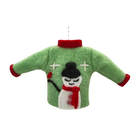 Jultröja i ull, grön