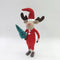Tomte med julgran, H7cm, Polyester, röd