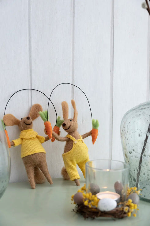 Påskhare, H 23cm, B 7cm, D 5cm, Brun