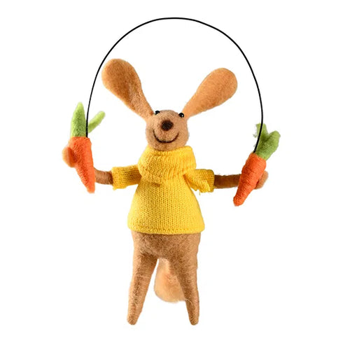 Påskhare, H 23cm, B 7cm, D 5cm, Brun
