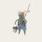 Mouse, H 6 cm, Wool, Grey