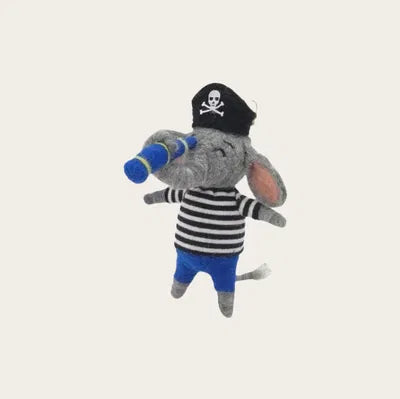 Elefant, H 9 cm, Ull, Grå