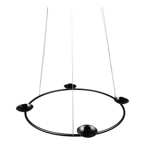 Adventsljusstake att hänga, Dia.24cm, Järn, Svart