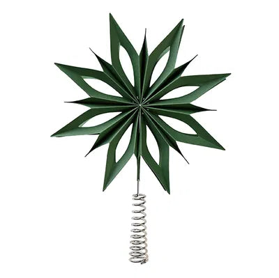 Toppstjärna, H 28,5cm, Papper, Grön