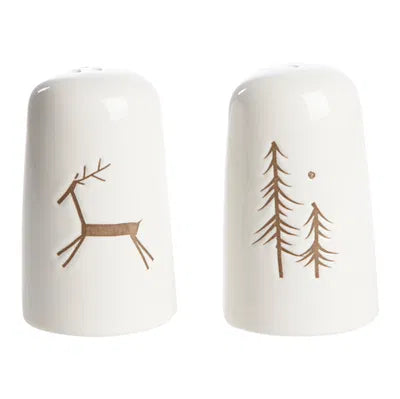 Salt och peppar set, Ren & Gran, H 9cm