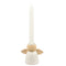 Ljusstake ängel, H6cm, Keramik, Vit