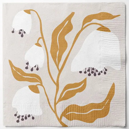 Servetter, 3-lags, BeigeBeige Wishes