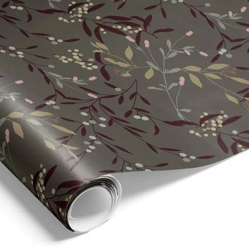 Gift Wrap, Autumn Wishes, Grey, 5M