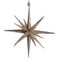 Stjärna med glitter, Dia15,4cm, Plast, Champagne