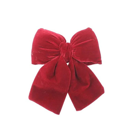 Rosett i sammet, H 23cm, Röd