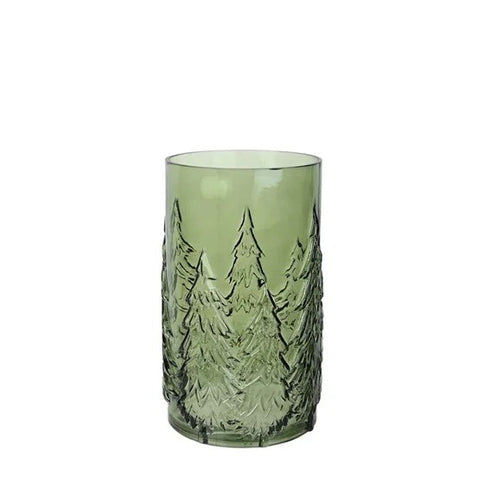 Vase, Conifers, glass, green, H 26cm