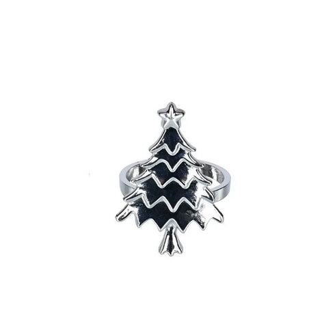 Servettring Julgran Silver