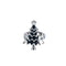 Servettring Julgran Silver