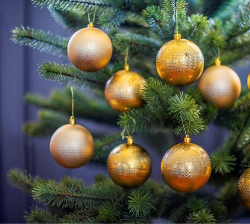 Julkulor 9-pack guld