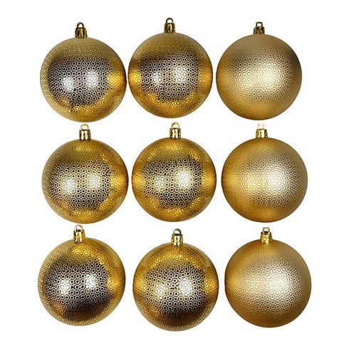 Julkulor 9-pack guld