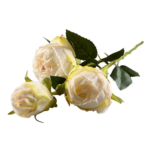 Konstblomma, Ros, H54cm, Vit