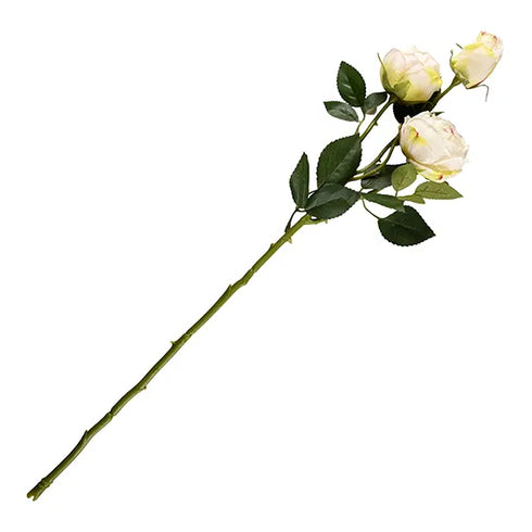 Konstblomma, Ros, H54cm, Vit