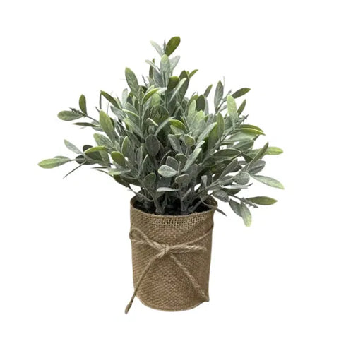 Konstväxt i kruka, H 40cm, Plast, Grön