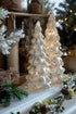 Julgran med LED, H 25,5 cm, Silver