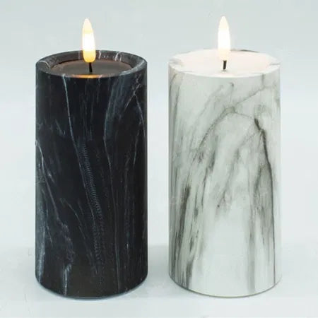 LED-ljus, m. marmorerad yta, 2ass