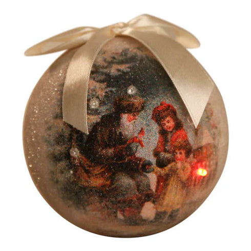 Julkula med LED, Julgran, Dia 10cm, Styrofoam