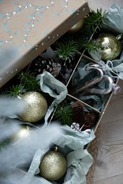 Låda för 12 julgranskulor med lock, Dia 8cm, Paper, Brun