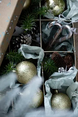 Låda för 12 julgranskulor med lock, Dia 8cm, Paper, Brun