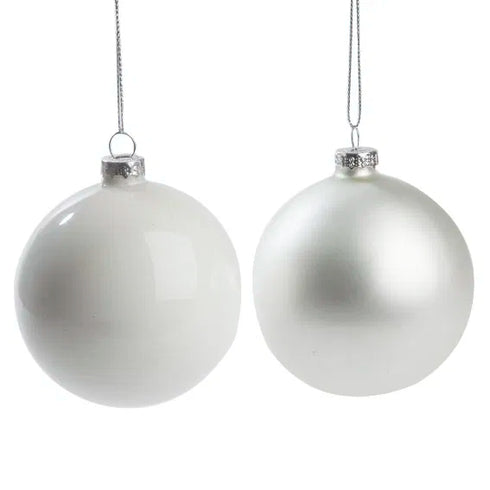 Silverfärgade julgranskulor, Dia 8cm, 2ass