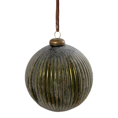 Julkula i glas, Dia10cm, Grön