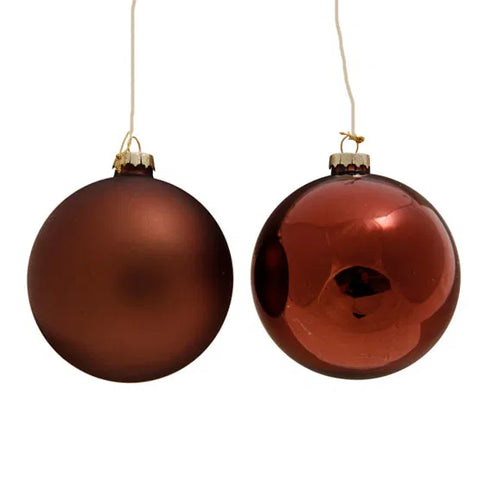 Gammelrosa julgranskulor, Dia 8cm, 2ass