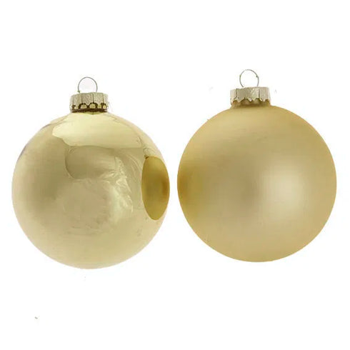 Guldfärgade julgranskulor, Dia 8cm, 2ass