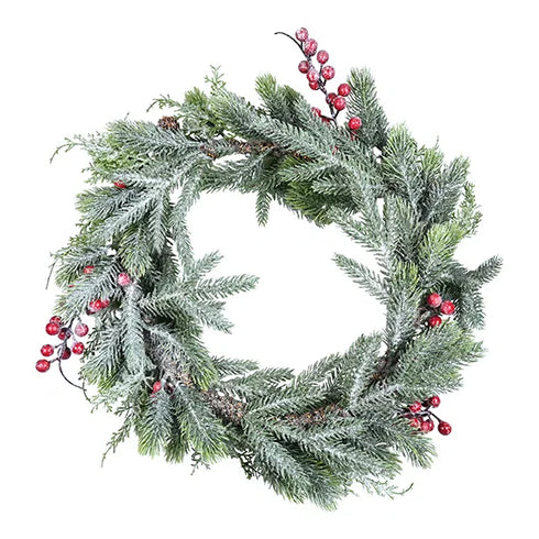 Julkrans, Dia 45cm, Grön/Vit