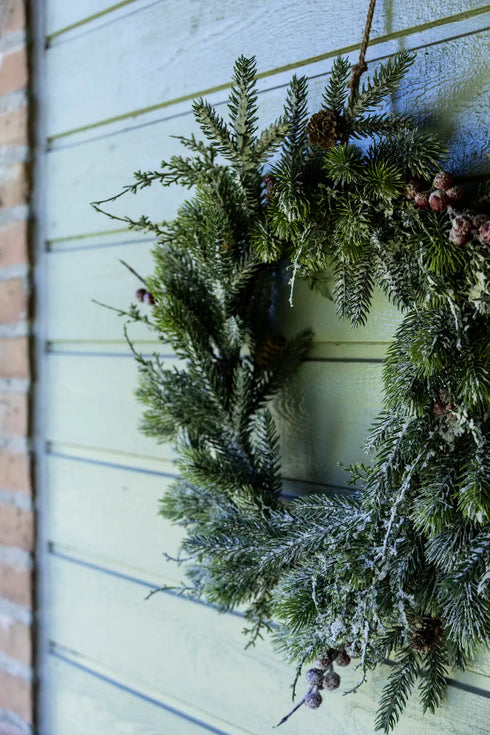 Julkrans, Dia 45cm, Grön/Vit