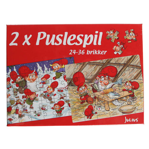 Pussel, 2 i 1, 24/36 bitar, Julius