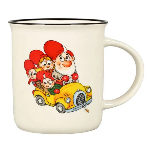 Mugg, Julius åker bil, H 9,5 cm