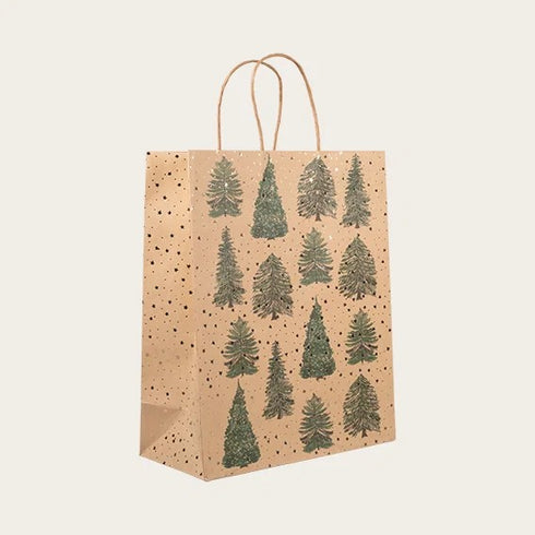 Presentpåse, Julgranar, H 32cm,