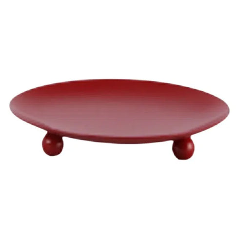 Ljusstake - ljusfat - dia. 12cm Röd