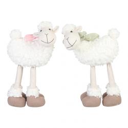 Får med halsduk, H 27cm, B 13cm, D 8cm, 2ass, Vit