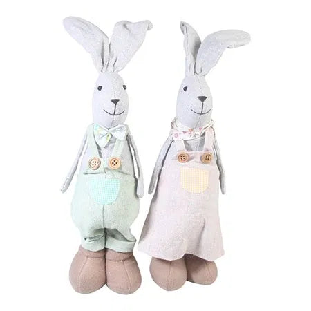 Påskhare, pojke eller flicka, H 36cm, 2ass, Grå