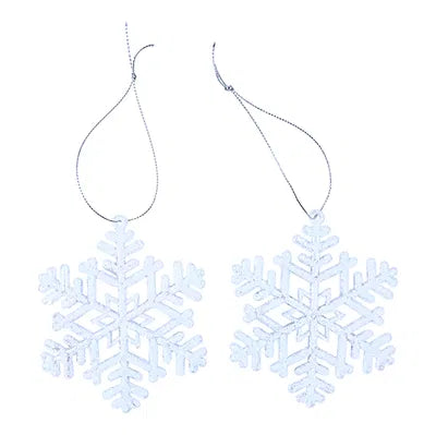Snöflingor, Dia10cm, Akryl, Vit, 2/set
