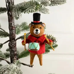 Björn, H12cm, Ull/Polyester, Brun