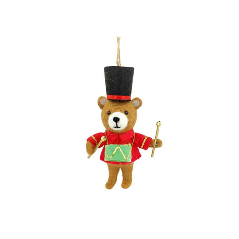 Björn, H12cm, Ull/Polyester, Brun