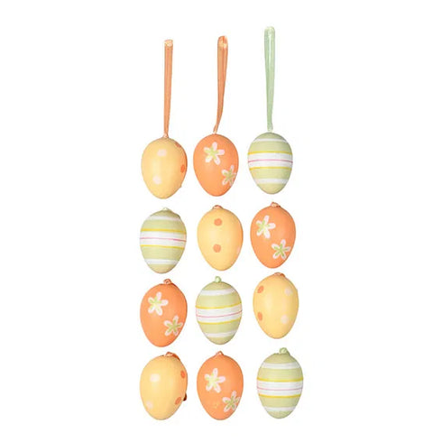 Påskägg, H 4cm, Dia. 3cm, 12/påse,