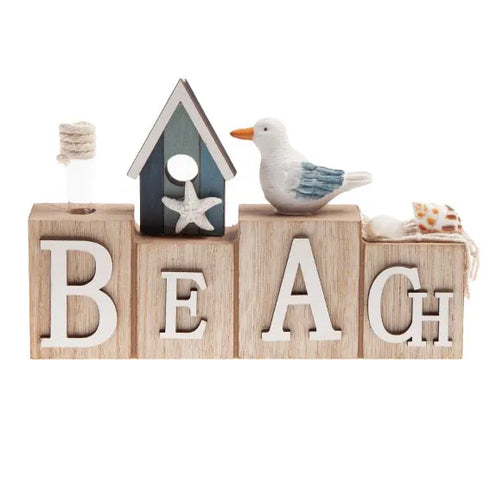 Sign - Beach, W18cm, Natural