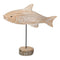 Fish for decoration, H23cm, Wood, Natural