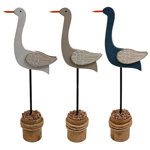 Fåglar, H32cm, Trä, Natur, 3 varianter