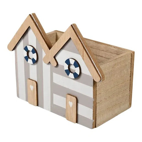 Hus för dekoration i trä H 12,5cm, B 16cm, D 8,5cm